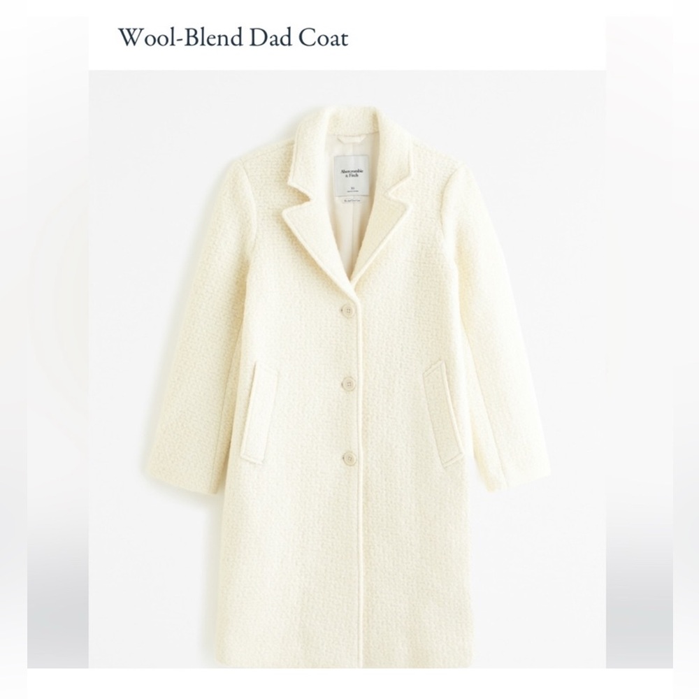 Abercrombie wool blend dad coat